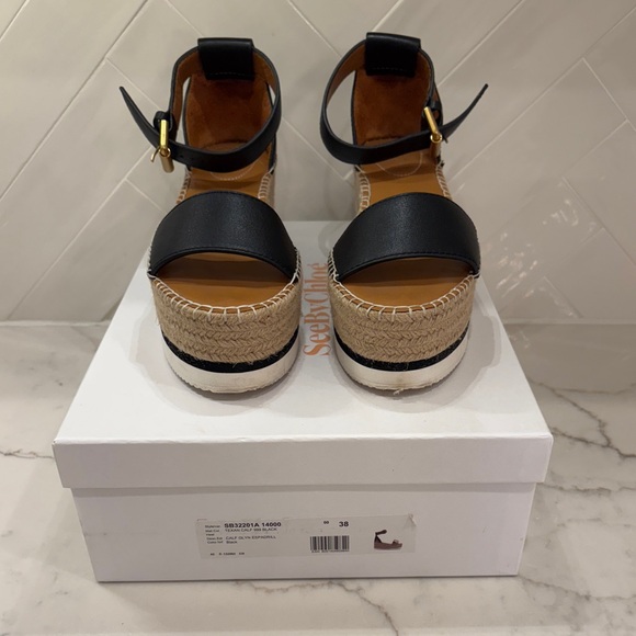 See by Chloe Black Glyn Espadrille Sandals - Picture 2 of 7